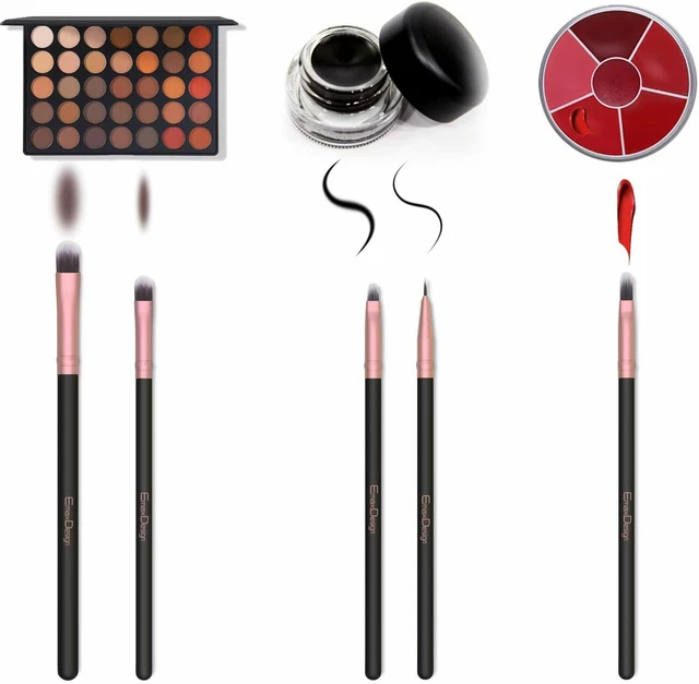 18 x Pennelli per il trucco, Set professionale per make up, Setole morbide 5