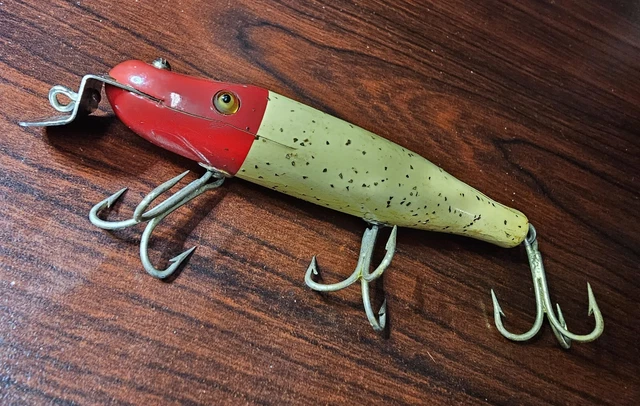 Creek Chub Pikie 5" Glass Eyes Red & White Creek Chub Pikie 5" Glass Eyes Red & White