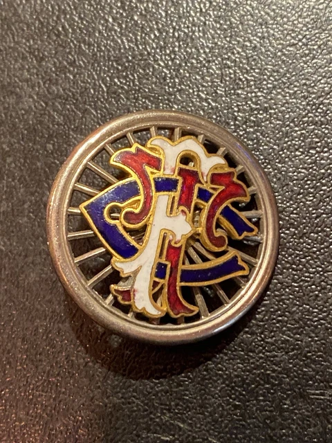 Broche Ancienne Style C T F - Occasion, Couleur Argenté - Bijou Vintage Sans Marque