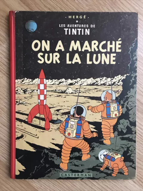 Rare BD Les Aventures De Tintin FR On A Marché Sur La Lune Casterman 1962 B30