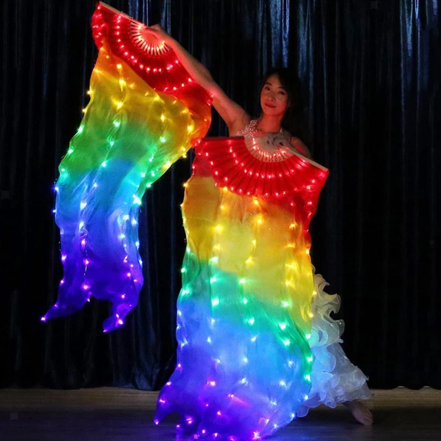 Ventilateurs De Danse à LED -en-ciel Avec Lumières LED Outils D'activité
