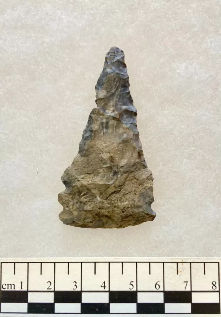 Double Notched Meadowood Knife Projectile Point Ohio ex. William Stelmack