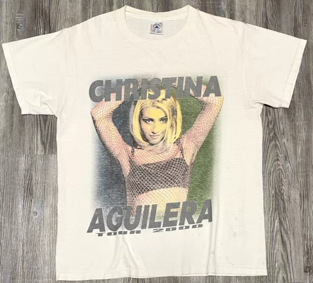 CHRISTINA AGUILERA Tour Shirt MEDIUM Tour 2000 Vintage Concert T-Shirt DELTA