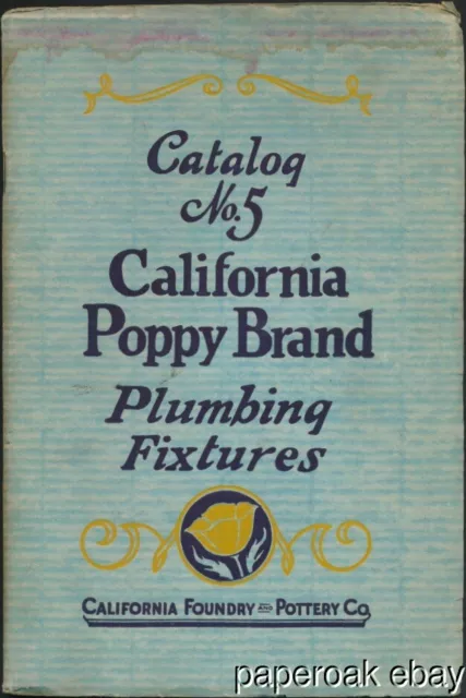 Original 1925 California Poppy Plumbing Fixtures Whiting-Mead Co. L.A. Catalogue