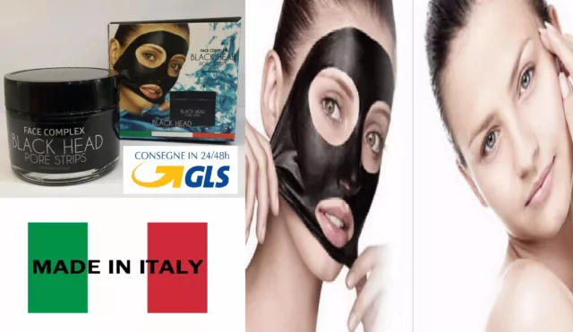 Black Mask Head Maschera Bellezza Viso Pulizia Rimuove Punti Neri 50 Ml Italia