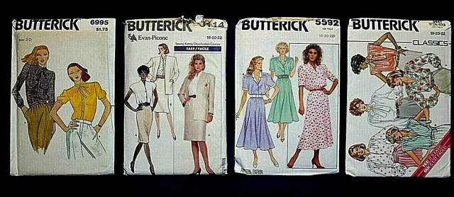 BUTTERICK Sewing Pattern Size 18-20-22 Misses Blouse, Jacket, Skirt, Dress UNCUT