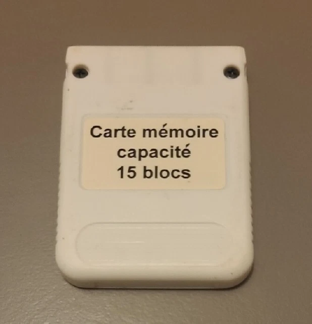 Carte Mémoire PlayStation 1 – 15 Blocs – Blanc – Sans Marque (Générique)