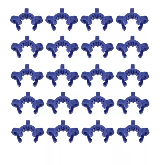 Lab Joint Clip Plastic Clamp for 14/20 or 14/35 Glass Taper Joints Blue 20Pcs