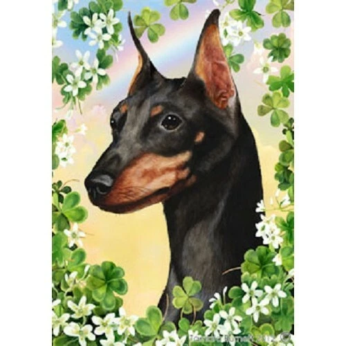 Clover House Flag - Black and Tan Miniature Pinscher 31222