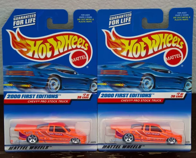 2000 Hot Wheels #67. 2000 First Editions Chevy Pro Stock Truck # 7 Of 36.  1/64