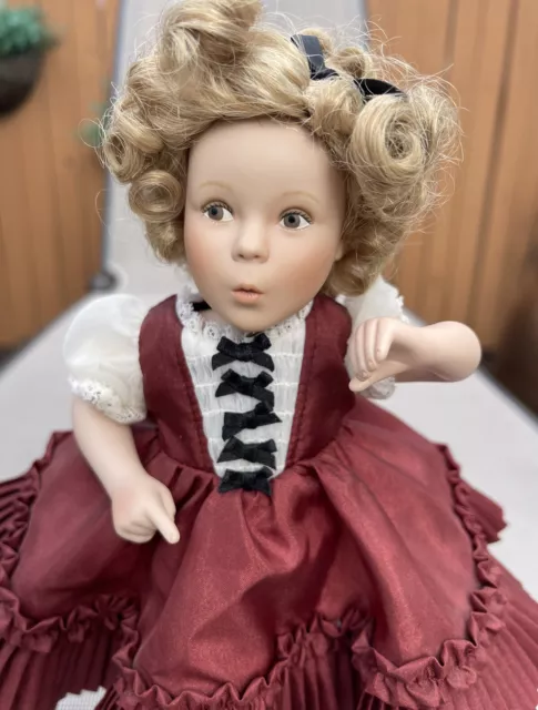 Shirley Temple Danbury Mint Movie Classic Dimples Porcelain Doll 10 In