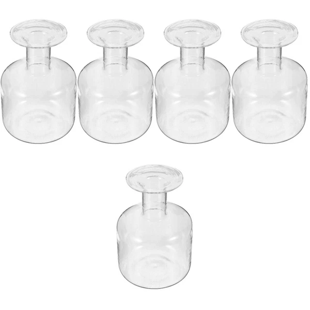 5 piezas Hermosos centros de mesa de mesa con botella de vidrio transparente botella de flores