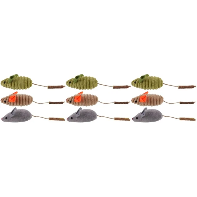 9 PIEZAS Juguete para gatos Catnip Toys Juguete para ratón Catnip Toys para gatos gatitos