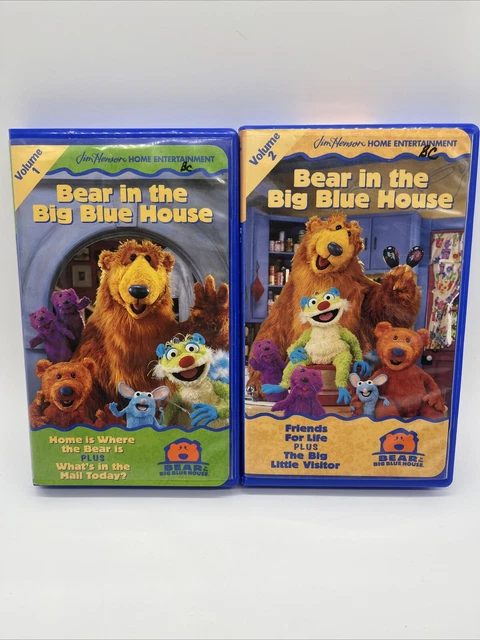 BEAR IN THE Big Blue House VHS Lot Vol. 1 & 2 Original Jim Henson ...