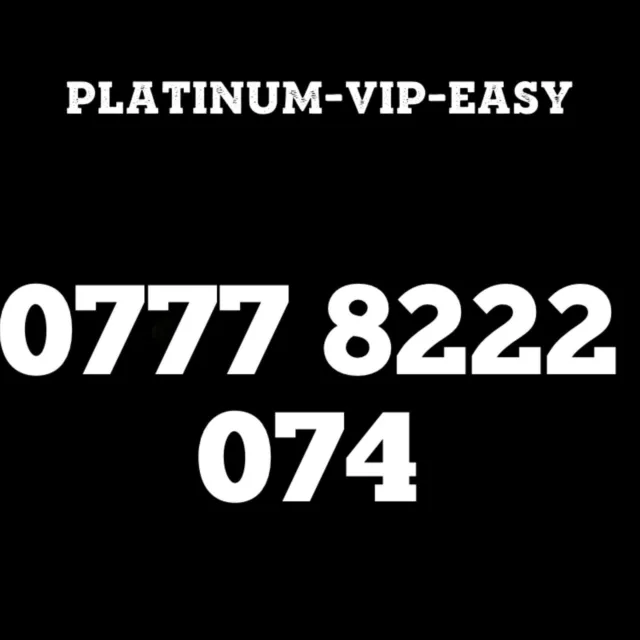 ⭐ Gold Easy Vip Memorable Mobile Phone Number Diamond Platinum Sim Card 0777 074