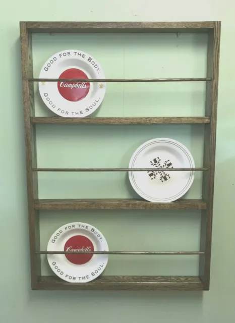 Farmhouse Plate Display, Wall Hanging Plate Rack