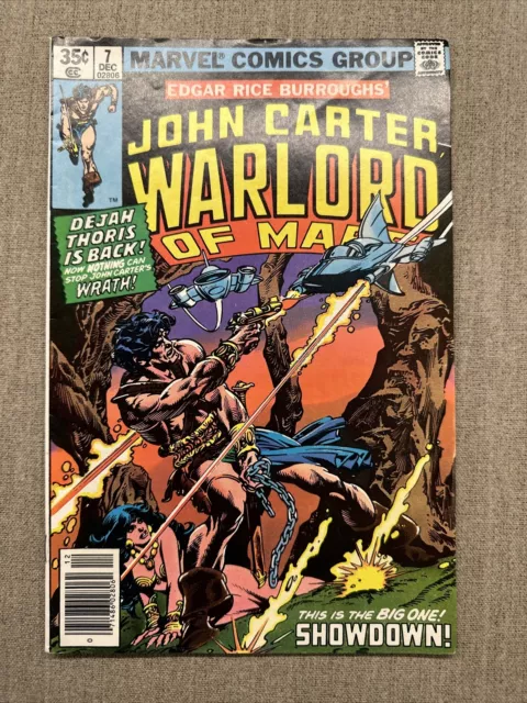 Edgar Rice Burroughs, John Carter Warlord of Mars #7 Marvel Comics December 1977
