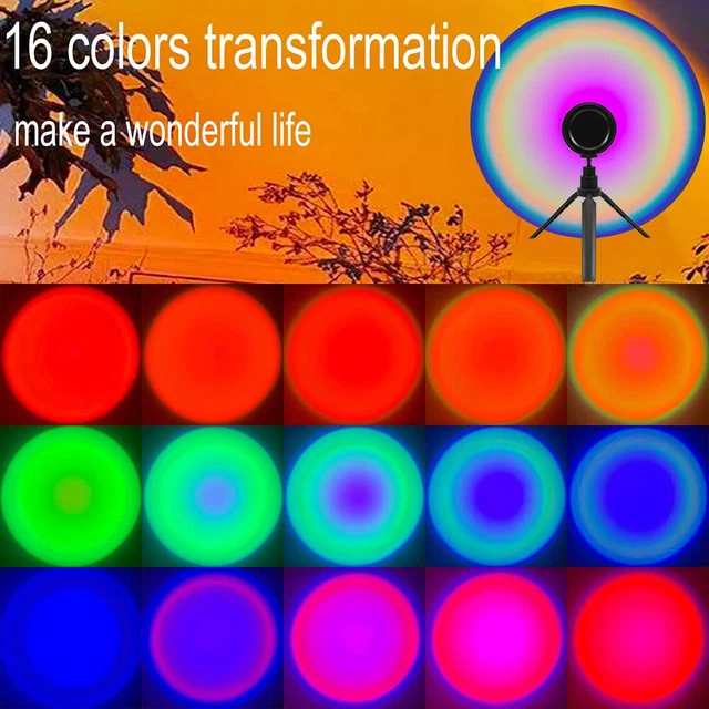 SUNSET PROJECTOR PROJECTION USB Atmosphere LED Desk Lamp Home Decor