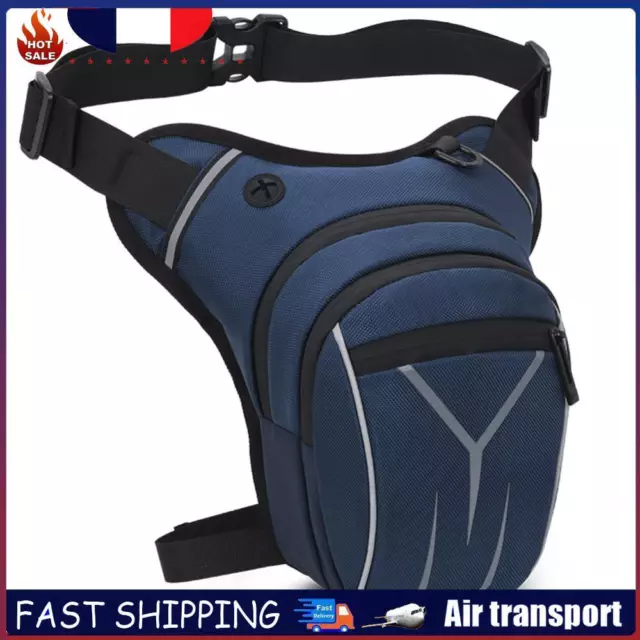 Motorcycle Drop Waist Leg Bag Thigh Belt Hip Bum Pack Waterproof Bags (Blue) FR