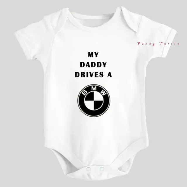 My Daddy fährt einen lustigen BMW Baby Grow Bodysuit Babyanzug