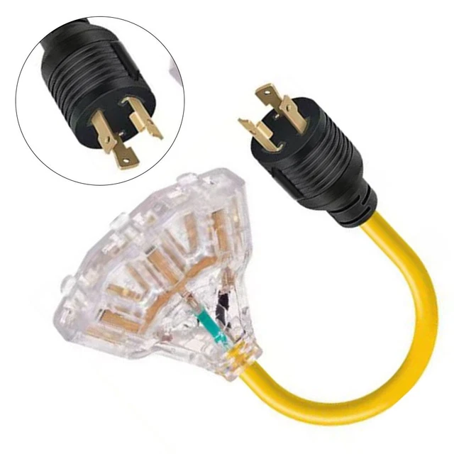 Cordon d'alimentation de rallonge de générateur 30A flexible et résistant aux