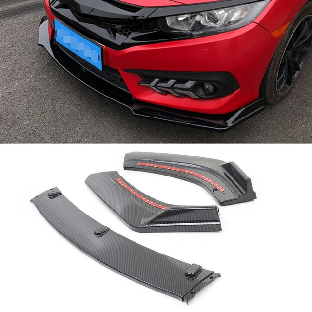 Frontspoiler Lippe Stoßstange Spoiler für Honda Civic 2016–2018 Kohlefaser