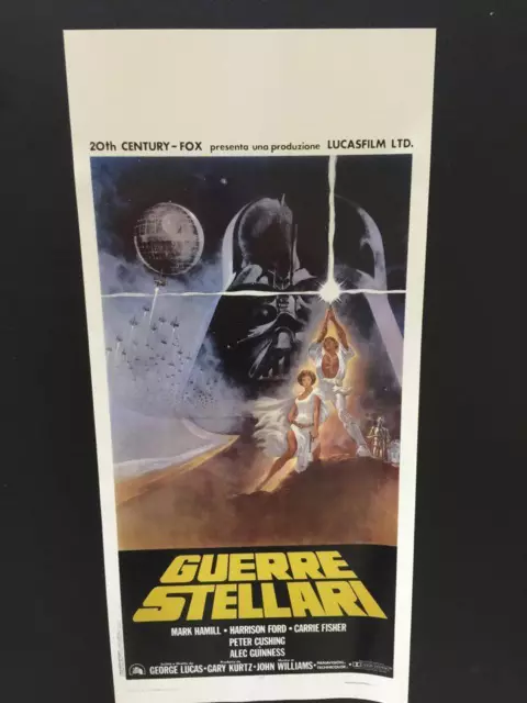 Guerre Stellari (1977) Poster 33x70 ristampa digitale in tiratura limitata