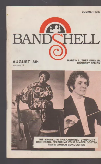 Bandshell Summer 1983 Program Brooklyn Philharmonic Symphony Orchestra