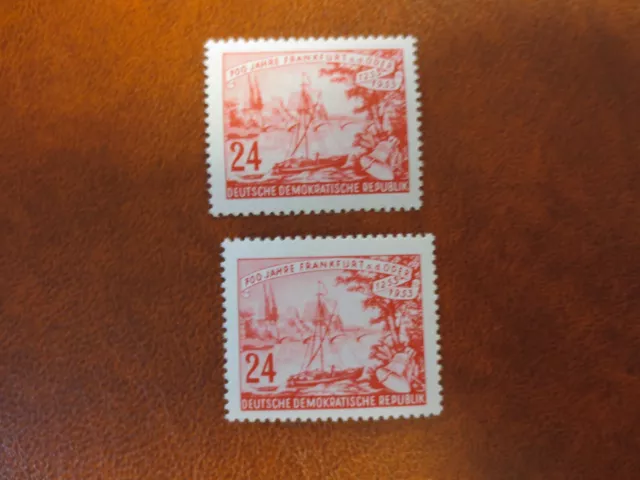DDR 1953 MiNr 360 XII + XI abweichendes Wasserzeichen je postfrisch geprüft