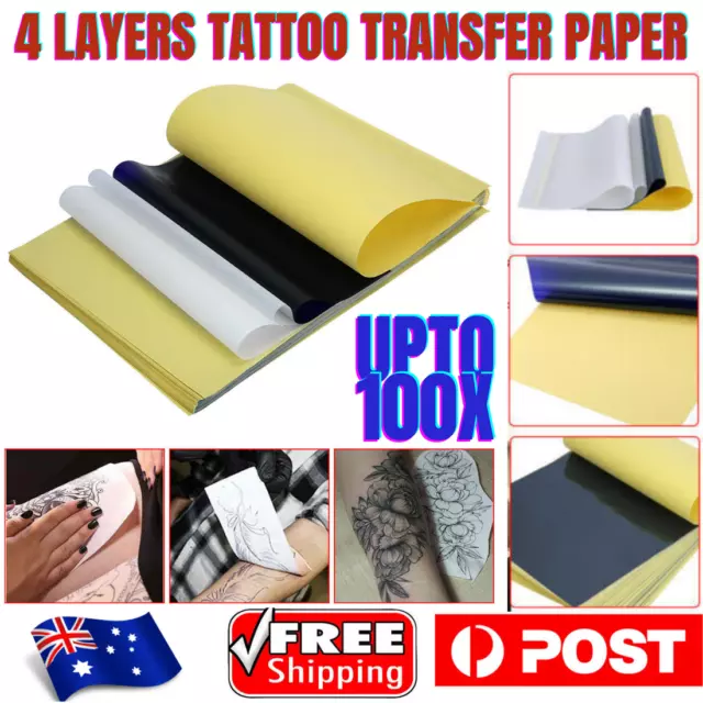 100X Tattoo Stencil Transfer Paper Spirit Thermal Carbon Tracing Copier Supplies