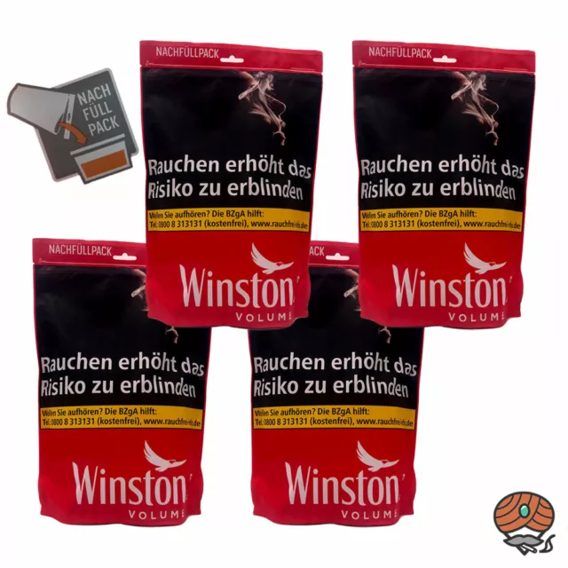 Winston Volume CLassic  Red / Rot Tabak Nachfüllpack 4x 155g Beutel