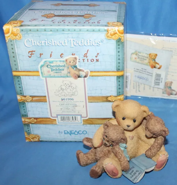 Cherished Teddies Caleb & Friends When One Lacks.. Figurine # 661996 1999 Enesco