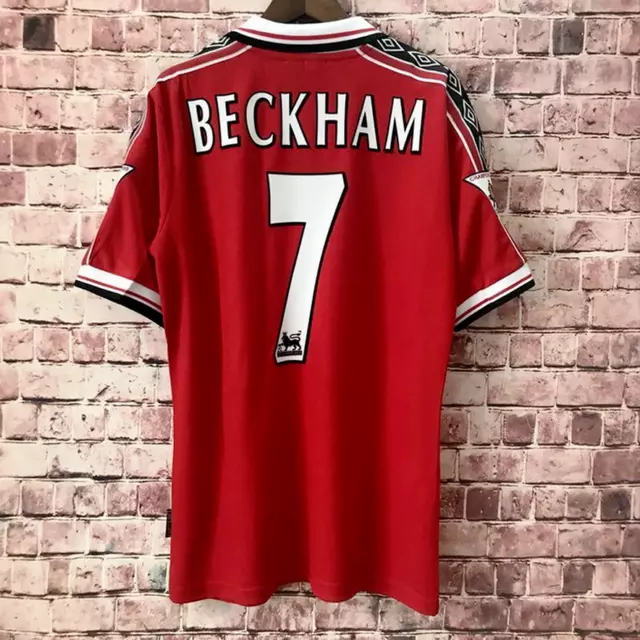 1998/1999 Manchester United Home Shirt Beckham #7 Fußball Trikot