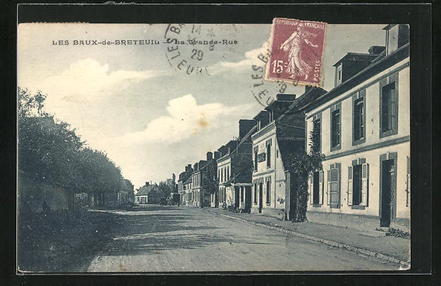 CPA Les Baux-de-Breteuil, La Grande Rue 1929
