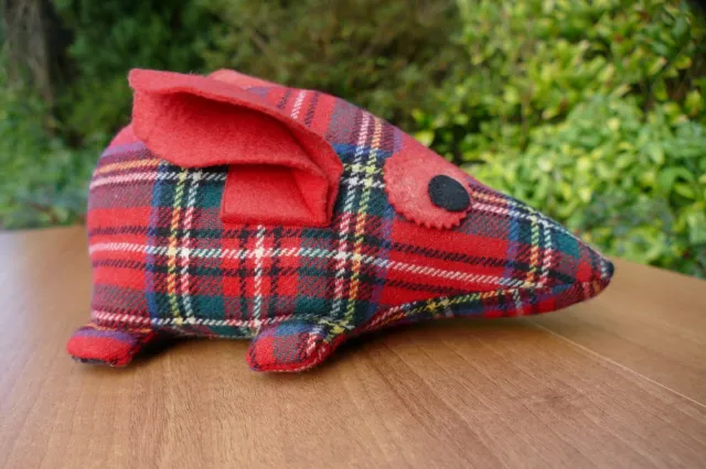 Vintage Tartan Mouse Gift From Scotland