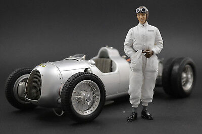 1/18 Figura TAZIO NUVOLARI GUIDA Vroom NON VERNICIATO PER AUTO UNION CMC 