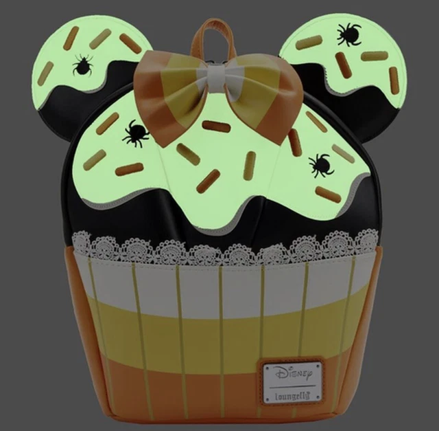 Loungefly Disney Minnie Mouse Candy Corn Cupcake Mini Backpack~ Tags~ New~ Glows