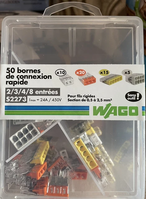 Pot panachÃ© de 50 bornes de connexion automatique 2, 3, 5 et 8 entrÃ©es S2273