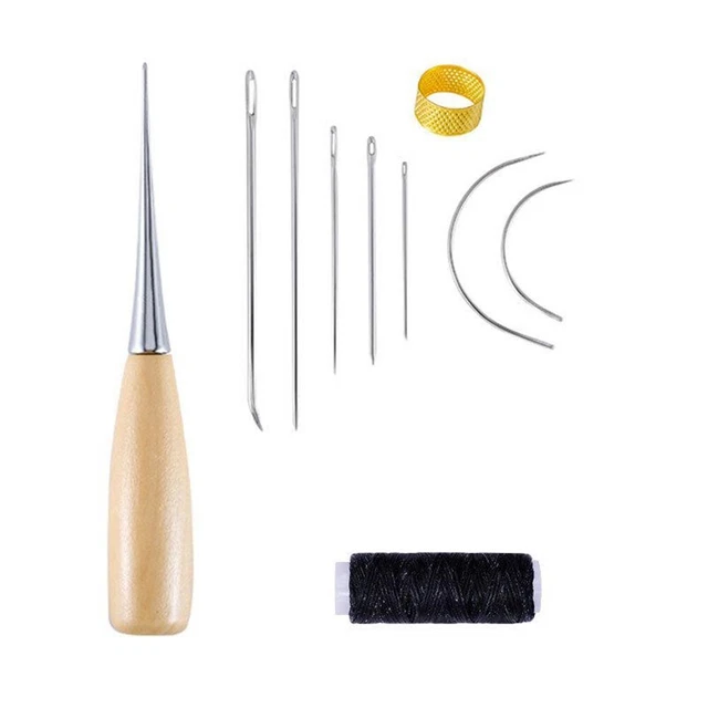 Kit de costura duraderas hilo encerado 10 piezas/juego hágalo usted mismo ojo grande
