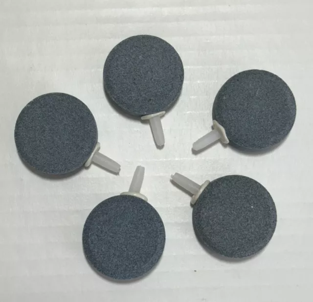 Aquanet 1.5” Air Stone Bubbler Aerator 5-PK For Aquariums•Fits 3/16” Tubing