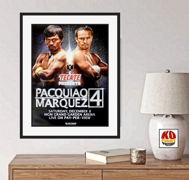 MANNY PACQUIAO vs. JUAN MANUEL MARQUEZ (4) : Original MGM PPV Boxing Poster 10D