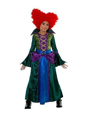 Hocus Pocus Winifred Sanderson Salem Sisters Bossy Witch Child Costume  + Wig