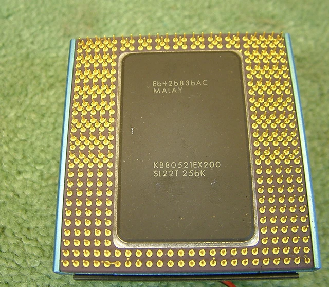 VINTAGE CPU PROCESSOR Intel Pentium Pro 200MHz SL22T L2 256k -Gold 