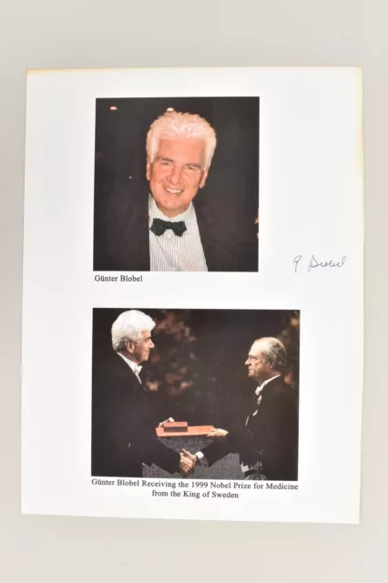 Günter Blobel - Nobelpreis Medizin 1999 - original Autogramm - ca. Din A4cm - Fo