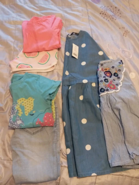 Girls spring summer bundle 6 items Fat Face H&M M&S age 6-7 years