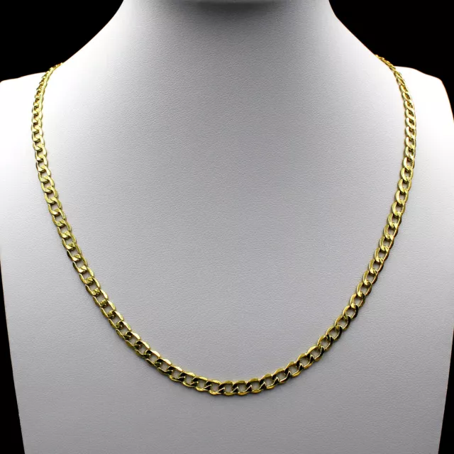 Real 10K Yellow Gold Cuban Link Chain Necklace 2.5MM 16" 18" 20" 22" 24" 26"