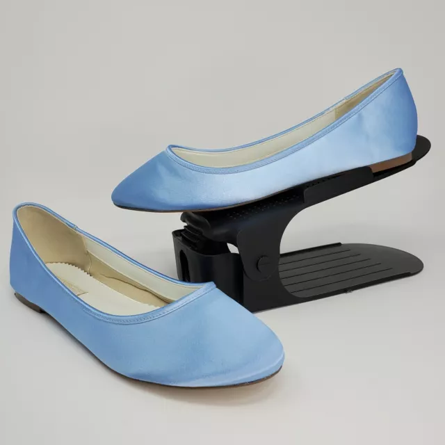 New Parisxox by Arbie Goodfellow Ballet Flats Light Blue Satin Size 9 Wedding