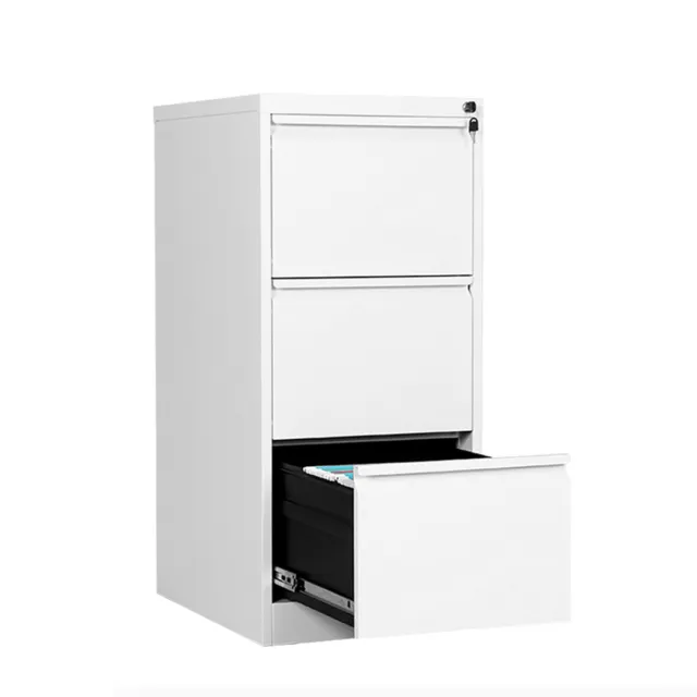 Filing Storage Cabinet 3 Drawer Lockable Office Organiser Organise Files Steel