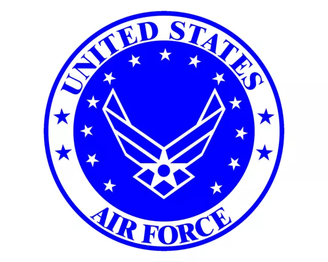 USAF Emblem US Air Force Seal 5" Round Vinyl Military Decal Sticker for Cars...