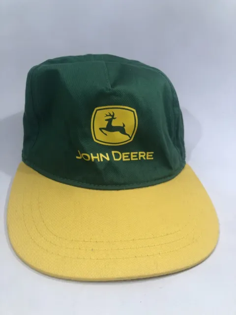 John Deere Snapback Trucker Cap Yellow & Green with Logo 100% Cotton New NWOT